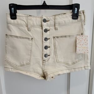 NWT Free People Ecru shorts